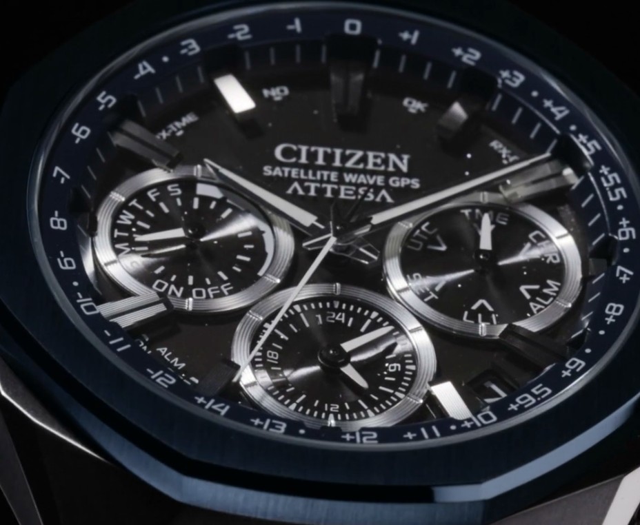 Citizen Satellite Wave GPS Attesa dial detail