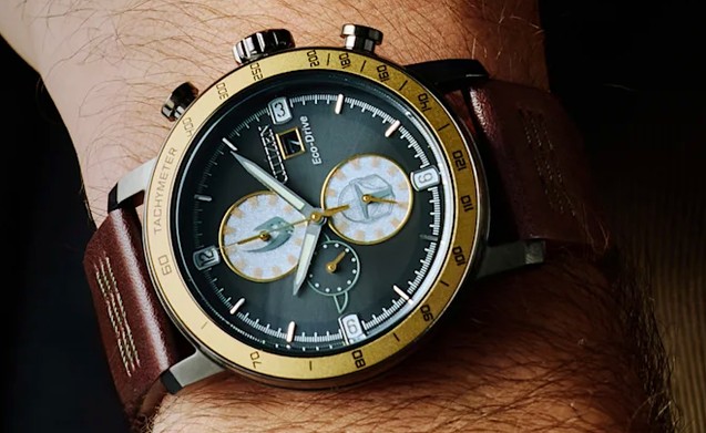 Citizen Eco-Drive with brown leather strap